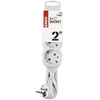Emos Ilgintuvas P0322, 2m, 3 lizdai, balta, PVC, 3680W, vaikų apsauga