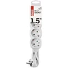 Emos Ilgintuvas P0421, 1,5 m, 4× 2P + PE, balta, PVC, 3680 W, vaikų apsauga