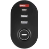 Emos Ilgintuvas P1321PD, 1,5 m, 3× 2P + PE, 2× USB-A QC 3.0 18 W, 1× USB-C PD 20 W, 3680 W, PVC, vaikų apsauga