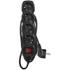 Emos Ilgintuvas PC1421R, 1,5m, 4x2P+PE, 3680W, PVC, su jungikliu, juoda, vaikų apsauga
