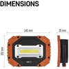 Emos P4113 COB LED darbinė lempa, 700 lm, 4×AA, 3 režimai, IP43, atspari smūgiams, 35 m