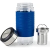 Emsa Emsa Tea Mug thermal tea mug 0.4 liters (mėlynas/transparent, glass, screw cap)
