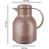Emsa SAMBA Isolierkanne, 1 Liter (dunkelbraun/transparent, QUICK PRESS Verschluss)