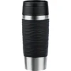 Emsa TRAVEL MUG Waves Thermobecher (juodas/edelstahl, 0,36 Liter)