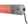 Eurom Golden 2200 Comfort RCD infraraudonųjų spindulių terasos šildytuvas laukui 2200W IP65 nuotolinis valdymas montuojamas ant sienos iki 25m2 sidabrinė