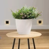 FORM PLASTIC Gėlių vazonas "Mika" su padėklu, 17 cm, baltas