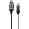 Goobay 74404, USB 3.1 A tipo, RJ45, 3 m, juodas, sidabrinis