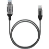 Goobay 74393, USB 3.0 A tipo, RJ45, 1 m, Juoda, Sidabras