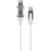 Goobay 74377, USB 3.0 A tipo, RJ45, 1 m, baltas