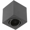 Lubinis šviestuvas GTV Lamp surface mounted AVEIRO BIS, IP20, square, juodas