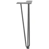 GTV Hairpin ARTO leg with foot, 3 rods, 12 x 406 mm, juodas
