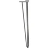 GTV Hairpin ARTO leg with foot, 3 rods, 12 x 711 mm, juodas