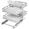 GTV MovixPro retractable corner for cabinet 450 mm chrome, mat baltas