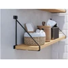 GTV Shelf support BAR, 21x17 cm, juodas mat
