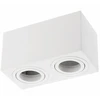 Lubinis šviestuvas GTV AVEIRO DUO BIS lubinis šviestuvas, aliuminis, 160x80x90mm, IP20, max 20W*2, kvadratinis, baltas