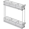 GTV MovixPro side cargo basket, 2 shelves, for cabinet 150mm, without guides, chrome, mat whit