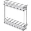 GTV MovixPro side cargo basket, 2 shelves, for cabinet 150mm, without guides, chrome, mat whit