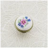 GTV Porcelain knob J4 antique brass R-pink flower
