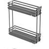 GTV Side cargo basket MovixPro, 2 shelves, for 200mm cabinet, without slides, anthracite RAL 7
