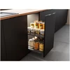 GTV MovixPro side cargo basket, 2 shelves, for cabinet 500 mm, without guides, chrome, mat whi