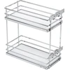 GTV MovixPro side cargo basket, 2 shelves, for cabinet 500 mm, without guides, chrome, mat whi