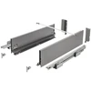 GTV AXISPRO push drawer to open 550mm anthracite - medium H116