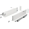 GTV AXISPRO push to open 400mm drawer baltas - medium H116