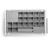 GTV Drawer Elite with organizer 900 mm with soft closing, baltas