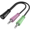 ADAPTERIS HAMA JACK 3.5MM 4 KAIŠČIŲ - 2X JACK 3.5MM LIZDAS