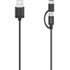 Hama Mikro-USB laidas 2 viename su USB-C adapteriu, 0,75 m