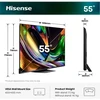 Hisense televizorius 55UR8DS, 139 cm, 3840x2160, 180 Hz, RGB MiniLED, 4K, HDR10+, Dolby Vision, HDMI 2.1, VIDAA Smart OS
