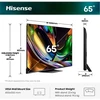 Hisense televizorius 65UR8DS, 164 cm, 4K UHD, 180 Hz, RGB MiniLED, HDR10+, Dolby Vision, HDMI 2.1, VIDAA Smart OS