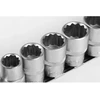HOGERT 1/2" 12-point socket wrench set. 8 pcs.