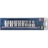 HOGERT 1/2" 12-point socket wrench set. 8 pcs.