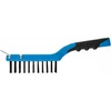 HOGERT Steel wire brush with a scraper, 4 x 11