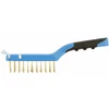 HOGERT Brass wire brush with a scraper, 4 x 11
