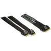 Inter-Tech kabelis 88885662, 70cm, 24Gb/s, PCIe 4.0, SAS 3, SATA, 30 AWG, 1x SlimSAS SFF-8654 8i į 2x SFF-8654 4i