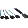ITT Inter-Tech SFF-8643 – 4x SATA/SAS 0,7 m 12 Gbit/s Mėlyna