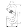 Climbing Technology Plieninis karabinas CT Pillar Steel SG
