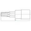 KING TONY NASADKA 1/4" Z KOŃCÓWKĄ TORX T15 x 37mm