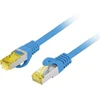 PATCHCORD KAT.6A S/FTP LSZH CU 0.25M Mėlynas FLUKE PASSED LANBERG