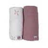 ExtraLink New! Lodger Swadler Solid Matcha cotton diaper Powder/Rose 110x110 cm 2pcs. SW 1123