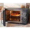 Medion mikrobangų krosnelė MD100119 Life Retro 50079805, 20l, 800W, 1000W grilis, 5 lygiai, 35min laikmatis, chromo rankena