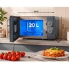 Medion mikrobangų krosnelė MD100119 Life Retro 50079805, 20l, 800W, 1000W grilis, 5 lygiai, 35min laikmatis, chromo rankena