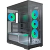 Montech kompiuterio korpusas TG3 (B), Midi-Tower, 58 l, juodas, grūdintas stiklas, RGB apšvietimas, ATX, USB-C, USB-A 3.2 Gen 1