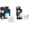 Philips Hue LED lempa PHU-BUNDLE-002, GU10, 2 vnt, 4.3W, 250lm, 2200-6500K, Hue Bridge, Bluetooth, Zigbee, Alexa
