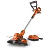 POWERPLUS POWDPG75421 akumuliatorinis žolės trimeris vejos kraštams ir sunkiai pasiekiamoms vietoms pjauti 20V 2Ah 260mm 9000aps/min