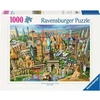 Ravensburger Dėlionė 12000332, 1000 vnt., 70x50cm, pasaulio lankytinos vietos, paaugliams ir suaugusiesiems, nuo 12 metų