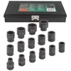 ROCKFORCE smūginių antgalių rinkinys, 15 vnt., 1/2" 6 kampų (10–32 mm)