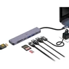 Sbox H-999 7in1 USB-C HUB, Sidabrinis
